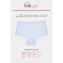 Kadın Külot Likralı Esnek Pamuklu 5'li Paket Yüksek Bel Külot Soft Renkler