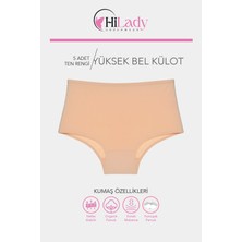 Kadın Külot Likralı Esnek Pamuklu 5'li Paket Yüksek Bel Külot Soft Renkler