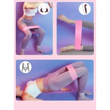 3'Lü Set Kalça Direnç Bant (Hip Band - Loop Squat) Egzersiz Fitness Pilates Dokuma Jimnastik Bandı