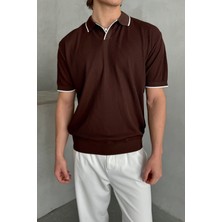 Erkek Oversize Selanik Polo Yaka Triko T-Shirt