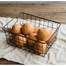 Mediterian Şık ve dayanıklı siyah çok amaçlı metal sepet ve kutu, ev dekorasyonu için ideal