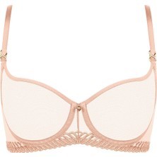 Aubade Sheer Emotion Halbschale Sütyen, Transparan Tül ve Altın Renk Detaylı