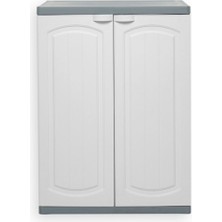 Mediterian Beyaz Çok Amaçlı Plastik Dolap, Şık ve Pratik Depolama Çözümü