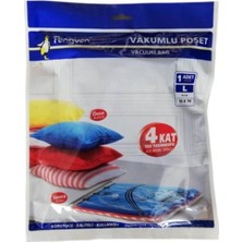 Mediterian 50x70cm büyük vakum hurç, pratik saklama çözümü, silikon materyal, beyaz renk