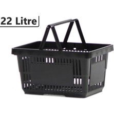 Mediterian 22 Litre Siyah Çok Amaçlı Hafif ve Dayanıklı Alışveriş Sepeti