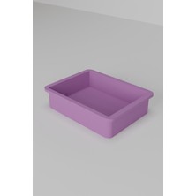 Mediterian 4'lü oyuncak sepeti seti, pembe, kolay kullanım, dayanıklı plastik, 40x30 cm