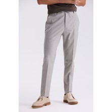 Jakamen Taş Comfort Fit Beli Lastikli Yünlü Kumaş Pantolon