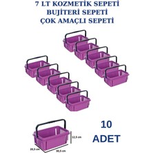 Mediterian Mor 7 litrelik çok amaçlı düzenleyici sepet, şık ve kullanışlı depolama çözümü