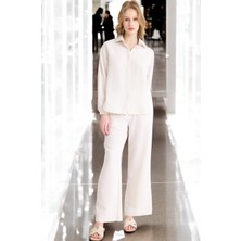 Barbora Yazlık Rahat Gömlek Pantolon İkili Keten Takım