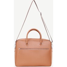 Fermuarlı Deri Laptop Çantası