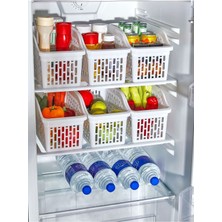 Mediterian 6'lı Çok Amaçlı Dolap ve Buzdolabı İçi Düzenleyici Beyaz