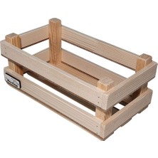 Mediterian Doğal Ahşap Çok Amaçlı Kasa, Ekmeklik ve Meyvelik, 99x99 cm, Kahverengi