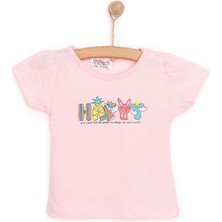 Hellobaby Basic Happy Baskılı Tshirt Kız Bebek