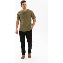 Eliş Şile Bezi Şile Bezi Cepli Erkek Pantolon Siyah