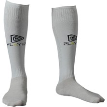 Futbol Maç Çorabı Tozluk 40-44 Futbol Tozluk Yetişkin Beyaz