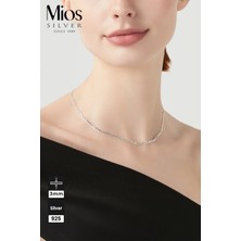 3mm Figaro 925 Ayar Gümüş Kolye