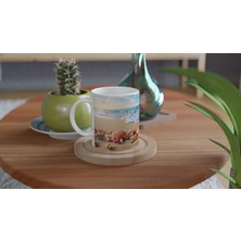 Wisdom Rain Kumsalda Renkli Kabuklar ve Yıldızlar Su Altı Temalı Kupa Bardak
