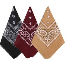 Berg Atelier Şal Desenli, Etnik Desen Bandana Seti