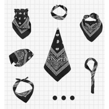 Berg Atelier Şal Desenli, Etnik Desen Bandana Seti