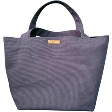 Gojo Handmade Siyah Kanvas Çok Bölmeli ( Suluk-Şemsiyelik Vs.) Tote Omuz Çantası