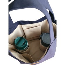 Gojo Handmade Siyah Kanvas Çok Bölmeli ( Suluk-Şemsiyelik Vs.) Tote Omuz Çantası