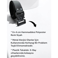 Canaris Palaska Bez Kemer Taktikal Tarz Ayarlanabilir Plastik Tokalı Siyah