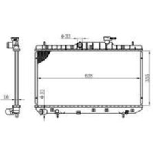 Orıs BHY001016 Radyatör Brazing Accent Iı Admire 1.6ı 00-05 Ac Klimasız Mek Otom 335X638X16
