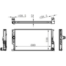 Orıs BBM161032 Radyatör Brazing mt 600X338X32 1 F20-F21 118İ 2011 60816