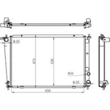 Kale Oto Radyatör 2405061AB Su Radyatörü Starex 2.4 2.5 Td 2.5d 97- H1 97- Al/pl/brz 650X438X26