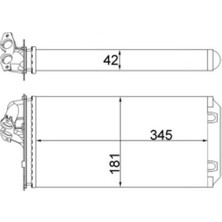 Knecht AH64000S Kalorifer Radyatörü (200×435) Mercedes-Benz Vito (ENO:8FH351308434)