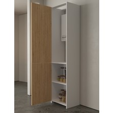 Safir Meşe - Beyaz Kombi Dolabı
