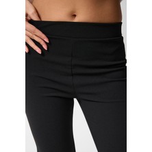 Kadın Likralı Beli Lastikli Ispanyol Paça Pantolon