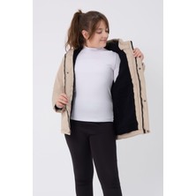 Freemen Spor Kız Çocuk Kürklü Su ve Rüzgar Geçirmez Kapüşonlu 3 Cep Mont & Kaban & Parka