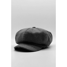 Külah Kadın Kasket Aster Füme Kaşe Şapka