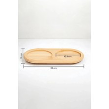 Bambu 2 Bölmeli Oval Altlık, Yağdanlık Standı, Sosluk Standı, Sabunluk Standı