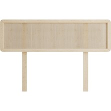 Renazzo Lotus New Model Doğal Ahşap Karyola ve Iki Komodin Set