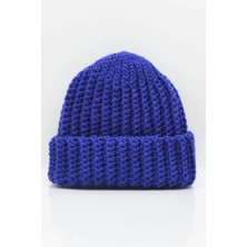 Külah Hand Made El Örgüsü Yün Bere-Lacivert