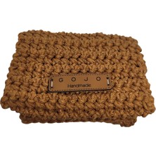 Gojo Handmade Kahverengi Deri Ip Mini Cüzdan