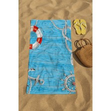 80 x 150 cm Plaj Havlusu, Baskılı Havlu, Deniz Havlusu, Şezlong Havlusu