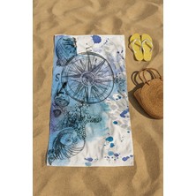 Plaj Havlusu, Deniz Havlusu, Şezlong Havlusu, Baskılı Havlu, 80 x 150 cm