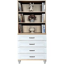 Sicilya Mdf Çekmeceli Şifonyer ve Kitaplık Set