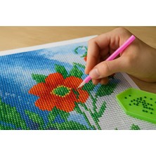 Hi Stone Taş Goblen Kanaviçe Seti – 40X50 cm | Kelebekler Desenli – Mozaik El Işi Tablo