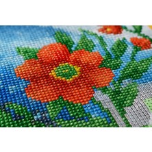 Hi Stone Taş Goblen Kanaviçe Seti – 40X50 cm | Kelebekler Desenli – Mozaik El Işi Tablo