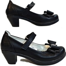 Fiyra 9051 Beyaz Kurdaleli Cırtlı Bantlı Kız Çocuk Topuklu Ayakkabı