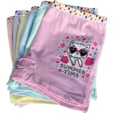 Premium Kalite Pamuklu Kız Çocuk Boxer 6'lı