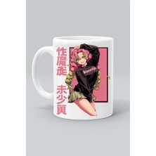 Mitsuri Kanroji Karakter Anime Demon Slayer Beyaz Klasik Kupa Bardak