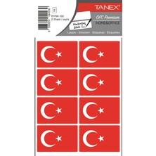 Tanex BYRK-102 Türk Bayrağı 52X34MM 16 Lı Paket