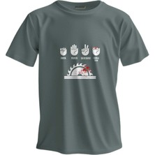 Shome Regular T-Shirt Rock Paper Baskılı 3917