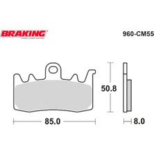 BRAKING SİNTERLİ FREN BALATASI 960CM55 (SB S900HS) CFMOTO 450SR C