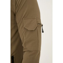 Outdoor Unisex Slim Fit Likralı Su Itici Çok Cepli Mevsimlik Taktik Spor Ceket